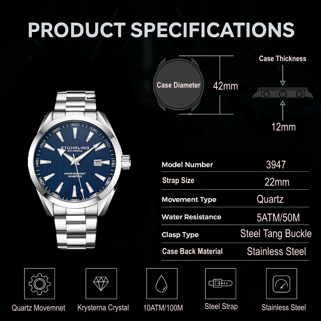 Fqbi Watches Forte 3953 Quartz 42mm Classic