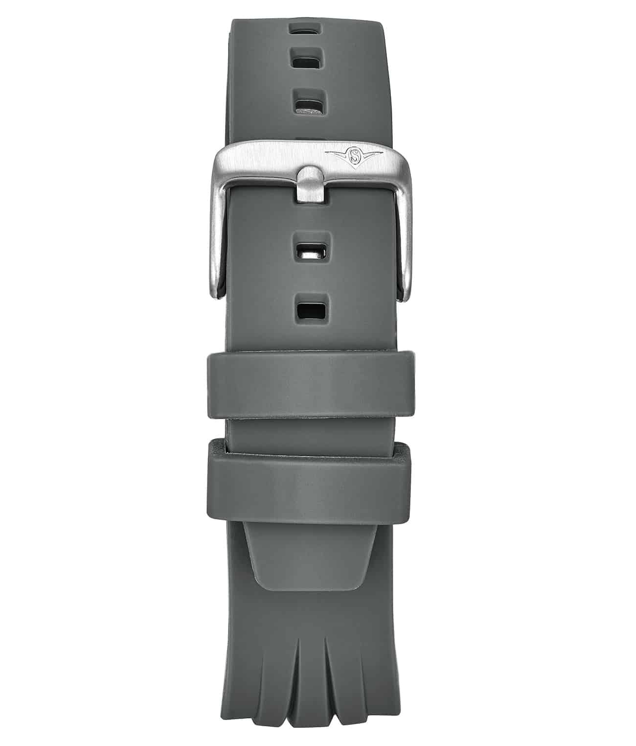 Silicone Grey Rubber Sport 22mm Strap