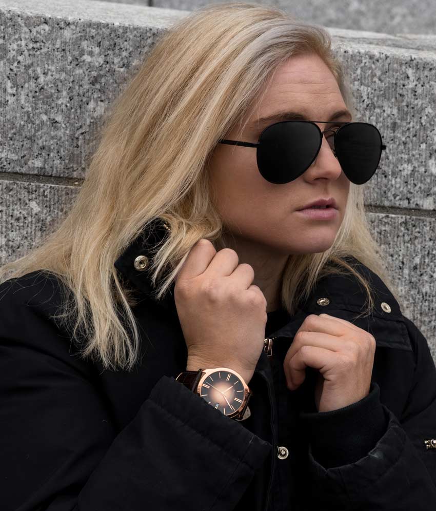 Rose Dial / Rose Case / Brown Band