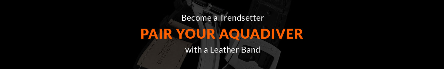 Mens Leather Diver Aquadiver Watches