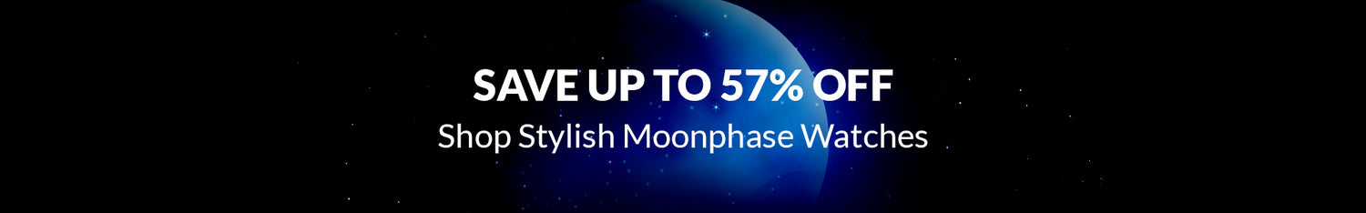 Dual Time Moon Phase Watch Sale