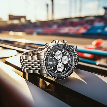 Japanese Chronograph RaceWay 1010 44mm Quartz Watch