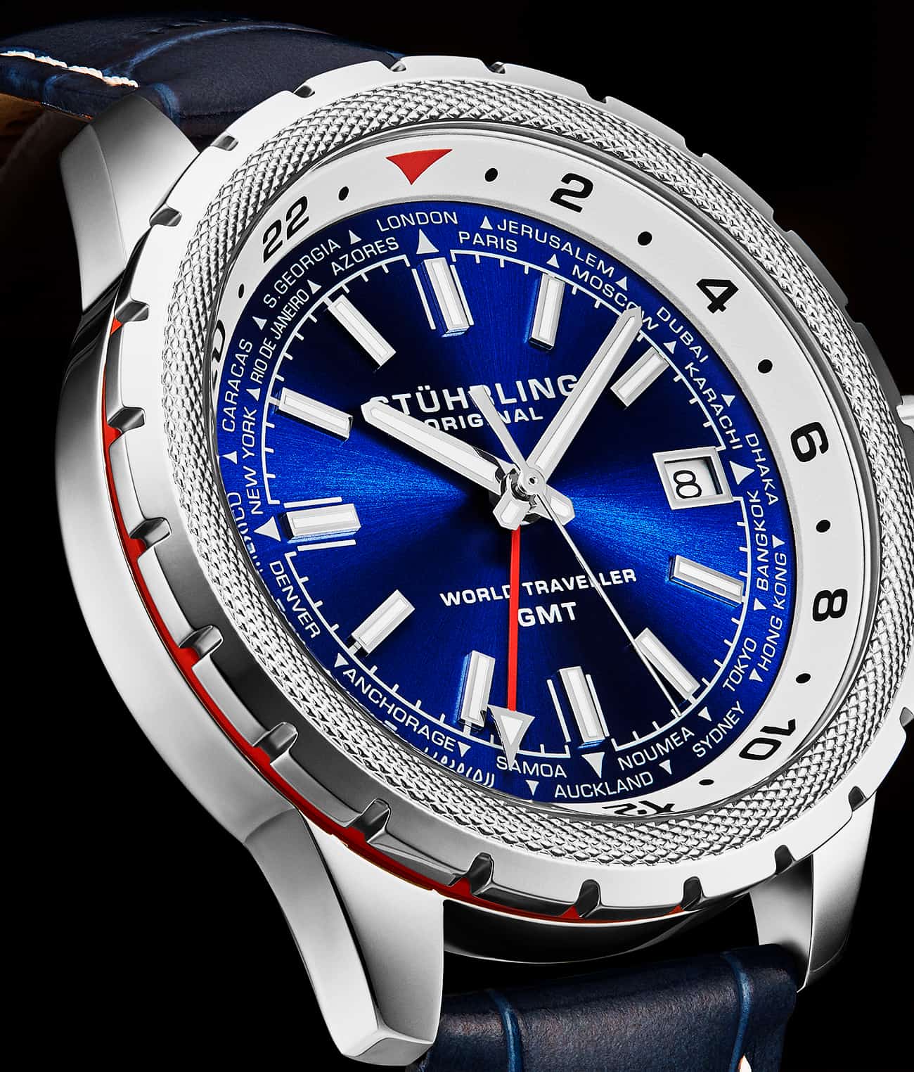 Global Voyager 1014 GMT 42mm World Timer Watch