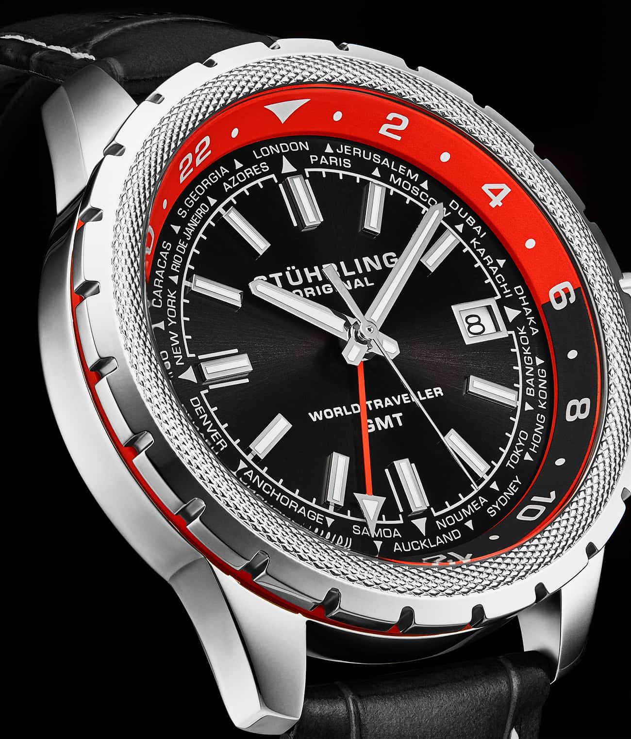 Global Voyager 1014 GMT 42mm World Timer Watch