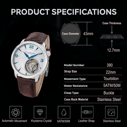 Fqbi Watches Eclispe 390 43mm Limited Edition Tourbillon