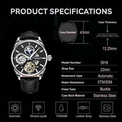 Fqbi Watches Special Reserve 3918 Automatic 43mm Skeleton