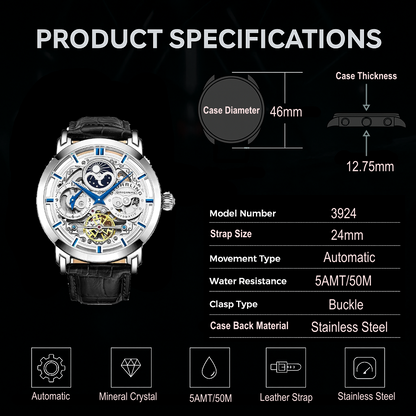 Fqbi Watches Anatol 3924 Automatic 47mm Skeleton