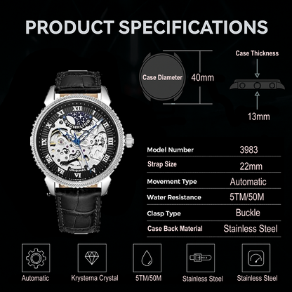 Fqbi Watches Special Reserve 3983 Automatic 40mm Skeleton