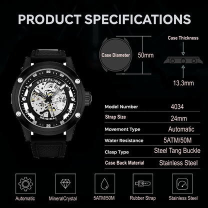 Fqbi Watches Grandiose 4034 Automatic 50mm Skeleton