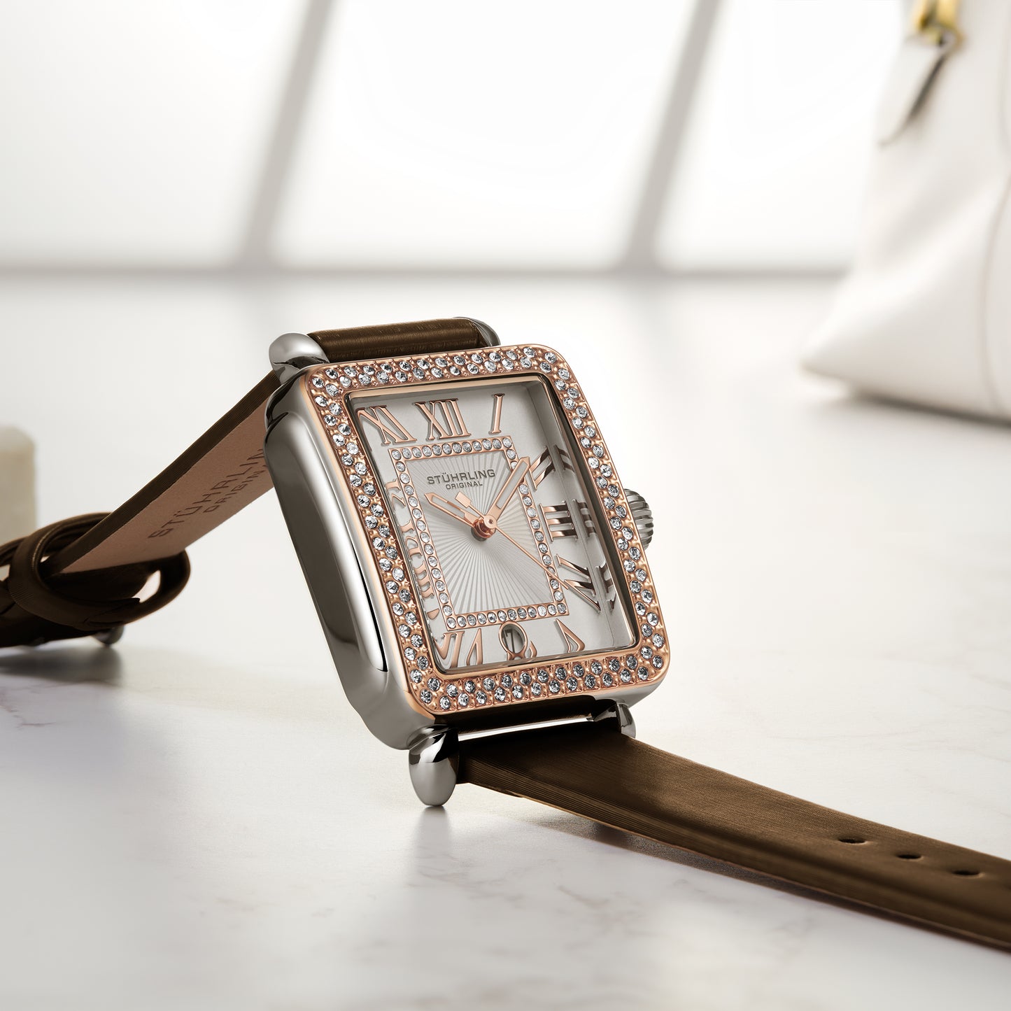 Fqbi Watches VivreLuxe 4060L 34mm Rectangle Ladies Quartz Fashion Watch