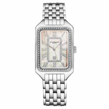 Lustra 32mm Rectangle Quartz Fashion Watch with Crystals