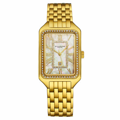 Lustra 32mm Rectangle Quartz Fashion Watch with Crystals