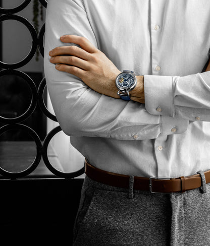 Fqbi Watches Modena 3954 Dual Time Automatic 46mm Skeleton