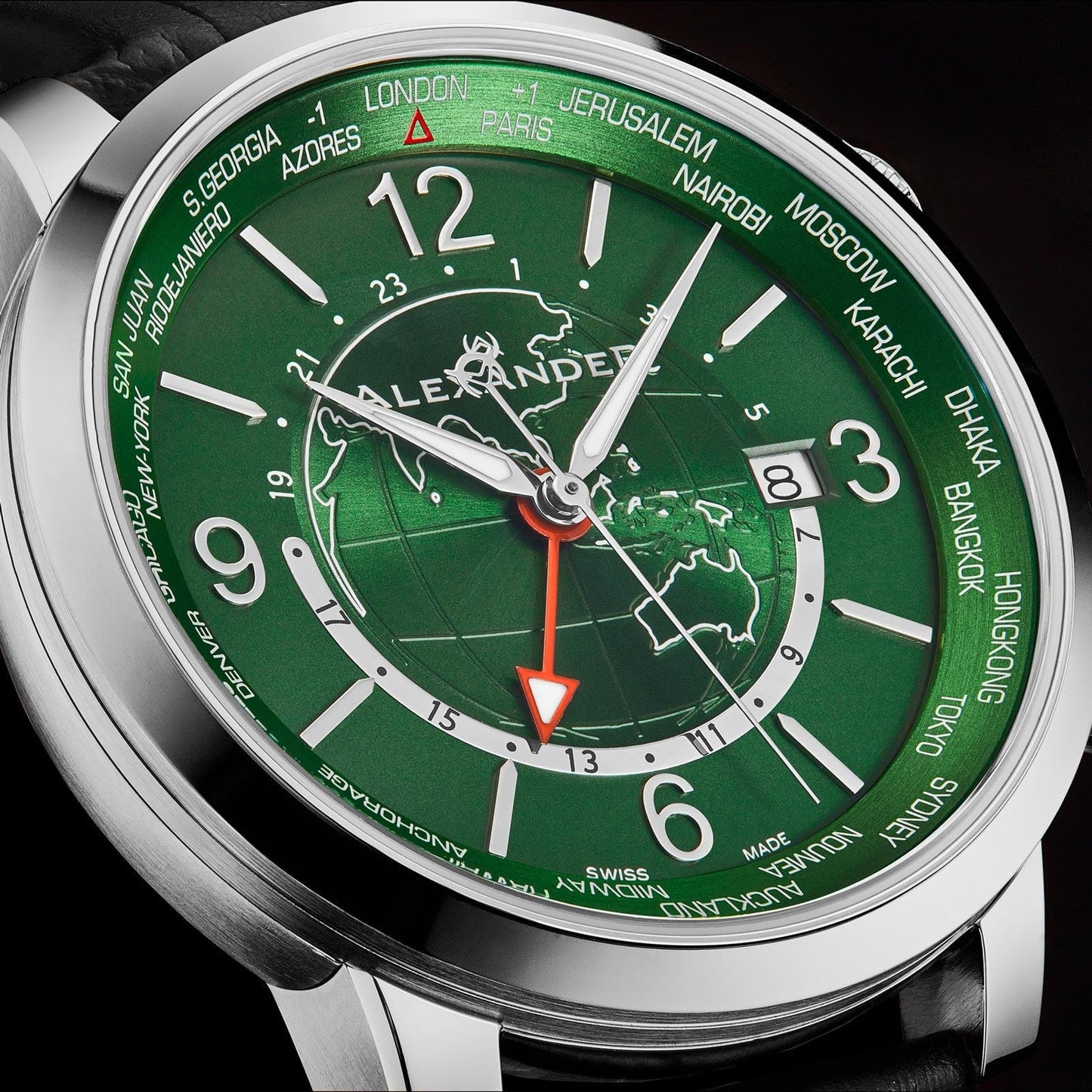 Green Swiss Made Journeyman  A171A-04