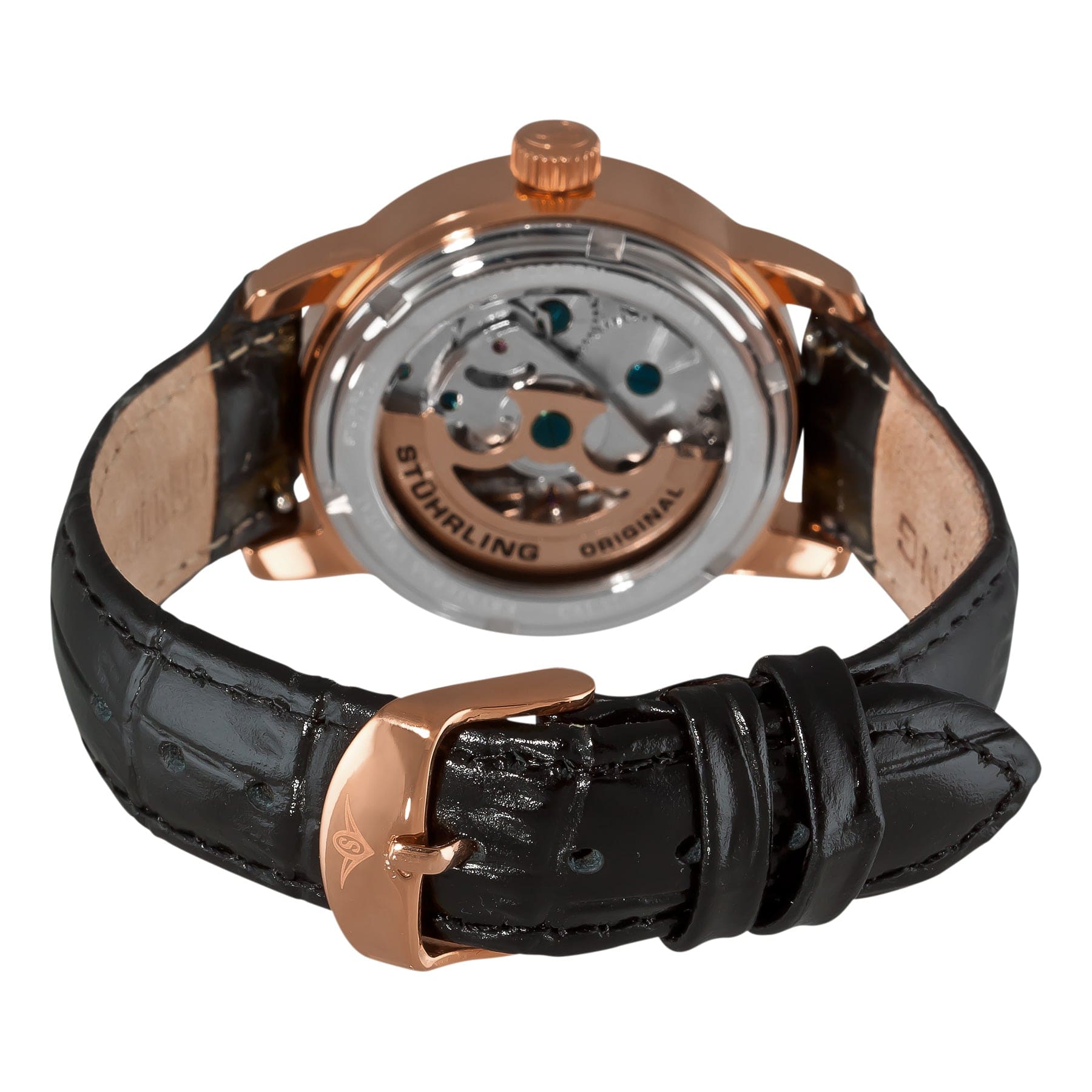 ST.107EL.114531 Brown leather strap18mm Rose Buckle