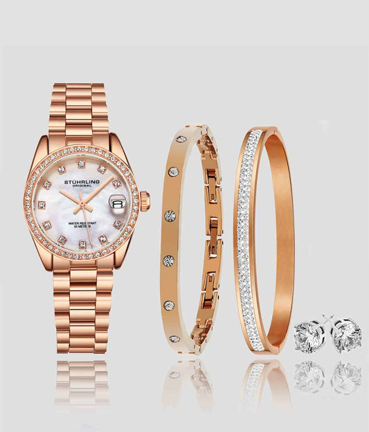 Lineage 3936.4 Quartz 31mm Fashion with Lily Polished Bangle, Sofia Frosted Bangle and Studs