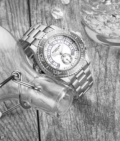 Brigadier Quartz Chronograph 42mm Diver With Stainless Steel Deployant Buckle