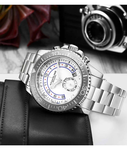 Brigadier Quartz Chronograph 42mm Diver With Stainless Steel Deployant Buckle