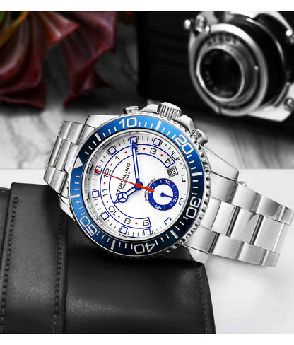 Brigadier Quartz Chronograph 42mm Diver With Stainless Steel Deployant Buckle