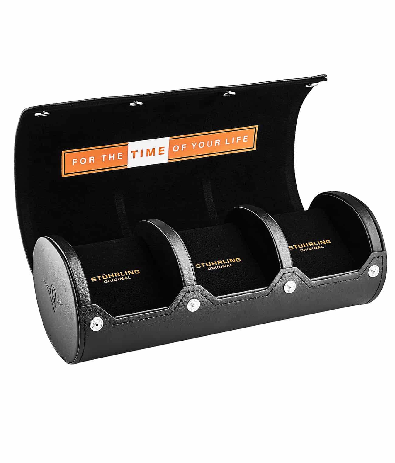 Gift of 3 Slot Travel Watch Vegan Leather Case