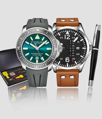 Maritimer 935.04, Aviator 3916.2, Signature Pen, and Watch Tool Kit