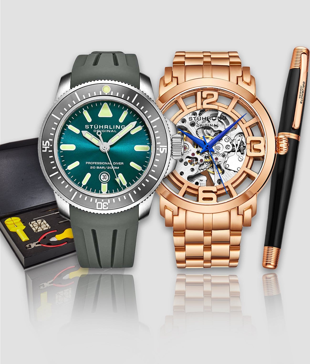 Maritimer 935.04, Winchester 3964.3, Signature Pen, and Watch Tool Kit