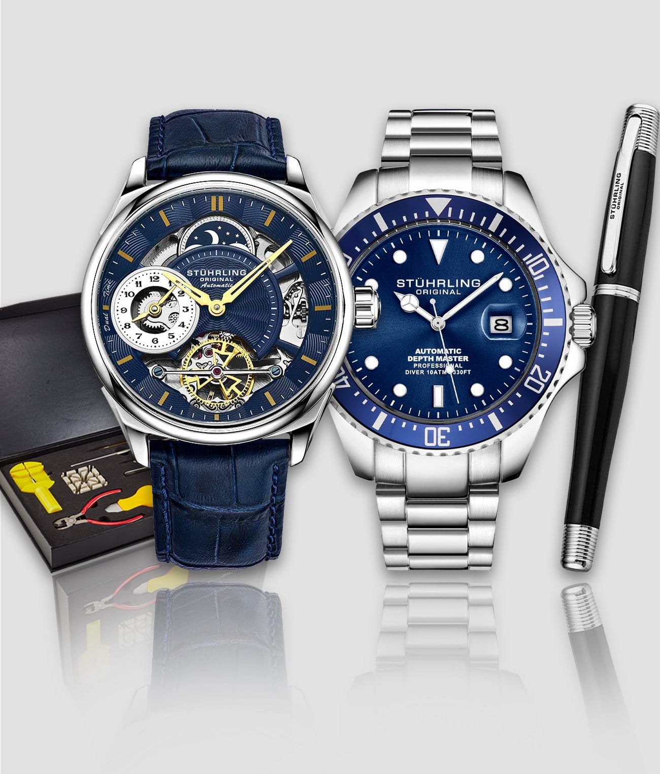 Presidia 943A.02, Depthmaster 3940.2, Signature Pen, and Watch Tool Kit