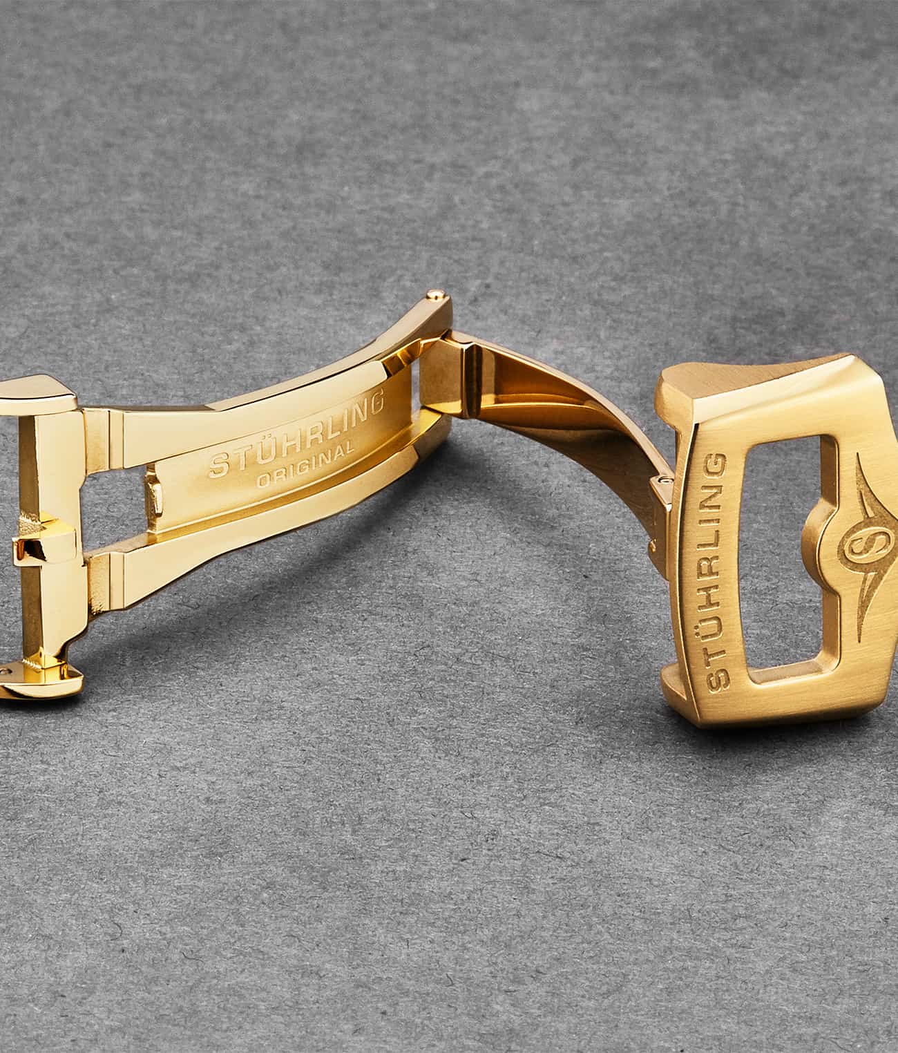 24mm Leather Strap with Stainless Steel Deployant Buckle