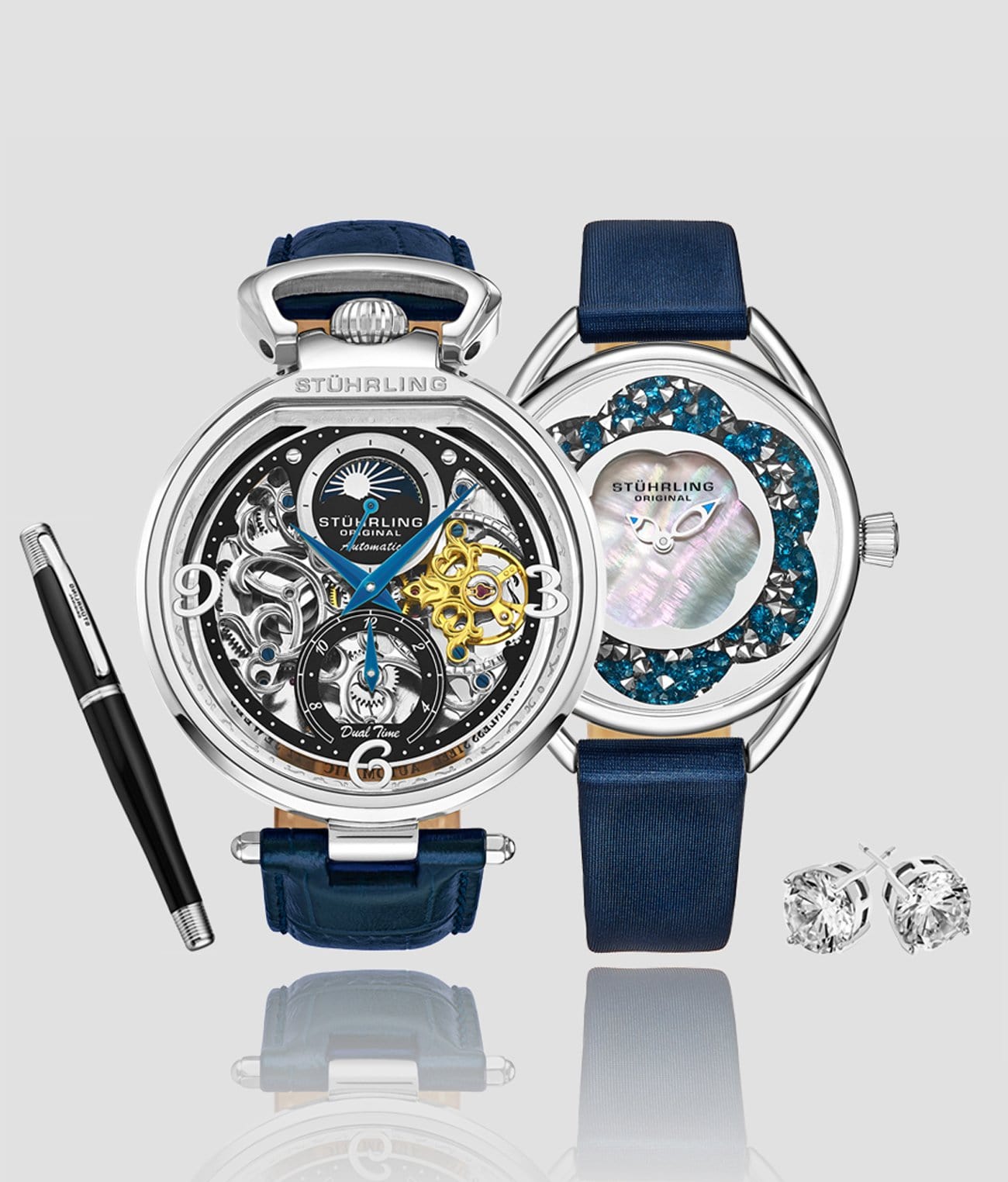 Romantic Flair Gift Set with Signature Pen and Stud Earring