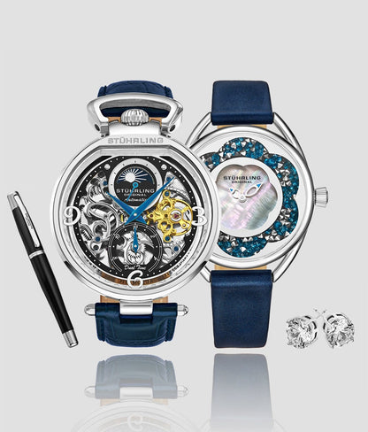 Romantic Flair Gift Set with Signature Pen and Stud Earring