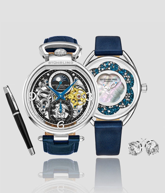 Romantic Flair Gift Set with Signature Pen and Stud Earring