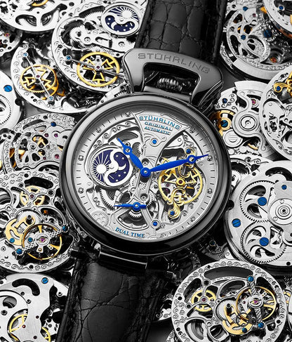 Silver Dial / Gun Metal Grey Case / Black Band