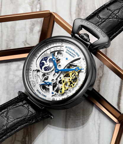 Silver Dial / Gun Metal Grey Case / Black Band