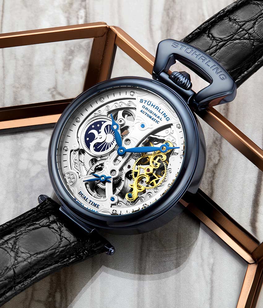 Silver Dial / Blue PVD Case / Black Band