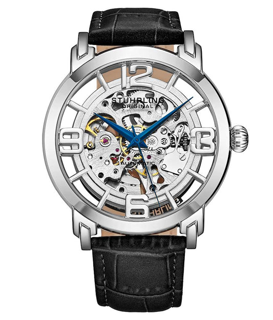 Silver Dial / Silver Case / Black Leather Strap Tang Buckle