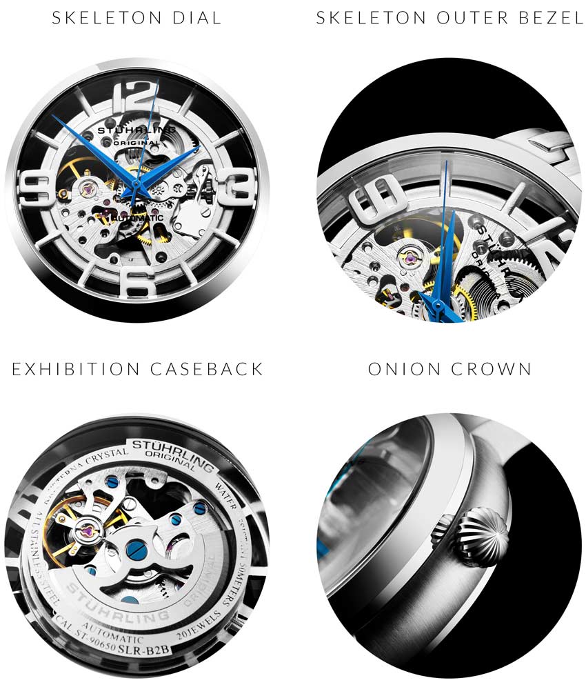 Silver Dial / Silver Case / Black Leather Strap Tang Buckle