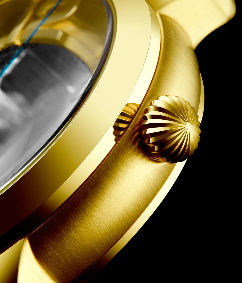 Gold Dial / Gold Case / Light Brown Leather Strap Gold Layered Tang Buckle