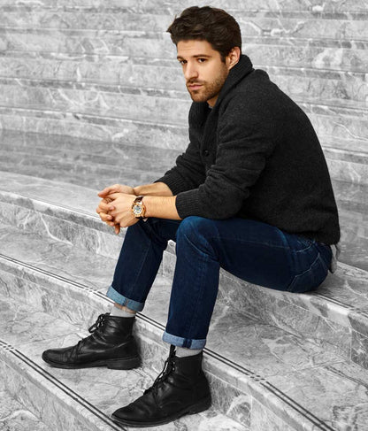 Rose Dial / Rose Case / Brown Leather Strap Rose Gold Layered Tang Buckle