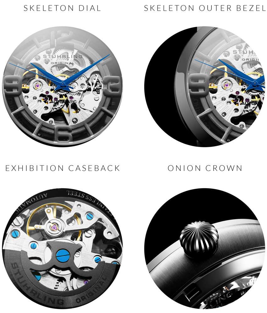 Gun Metal Grey Dial / Gun Metal Grey Case / White Leather Strap Tang Buckle