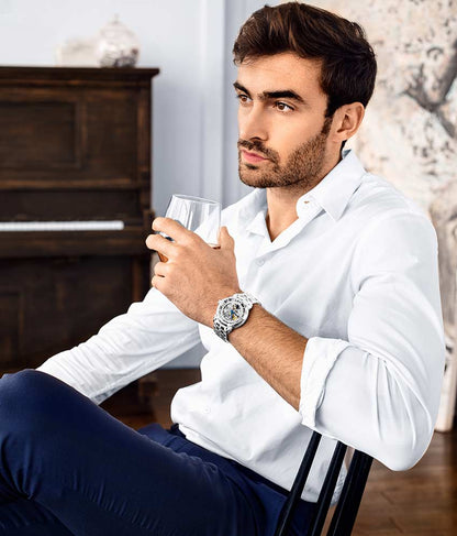 Silver Dial / Silver Case / Silver Stainless Steel Bracelet Silver Deployant Buckle