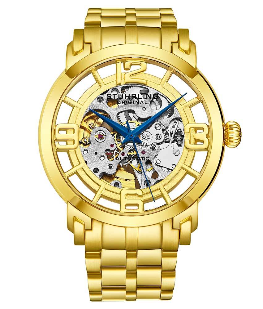 Gold Dial / Gold Case / Gold Stainless Steel Bracelet Gold Layered Deployant Buckle