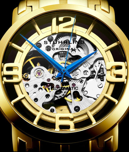 Gold Dial / Gold Case / Gold Stainless Steel Bracelet Gold Layered Deployant Buckle