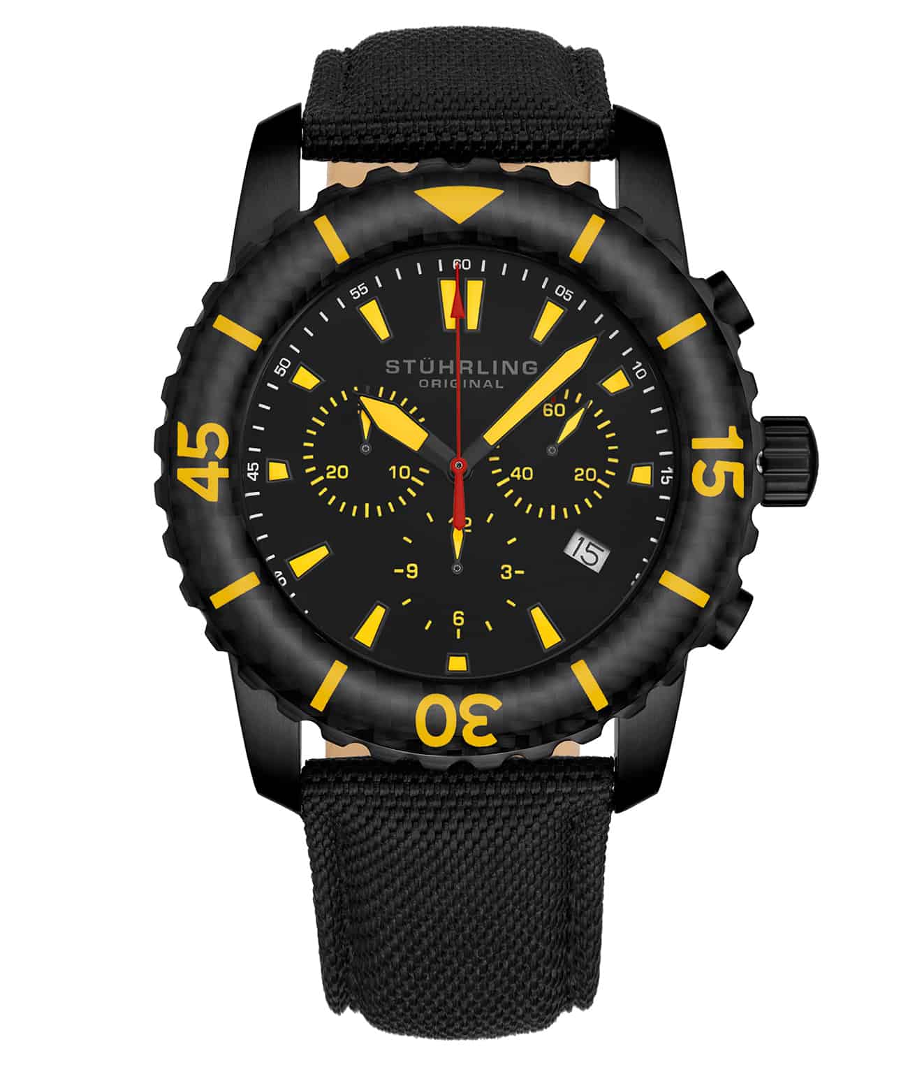 Black Dial / Black Case / Black Leather Strap Black Tang Buckle