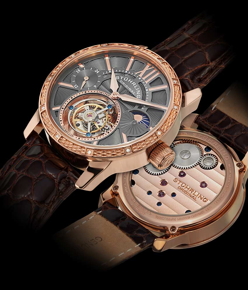 Grey Dial / Rose Case / Brown Alligator Strap Deployant Buckle