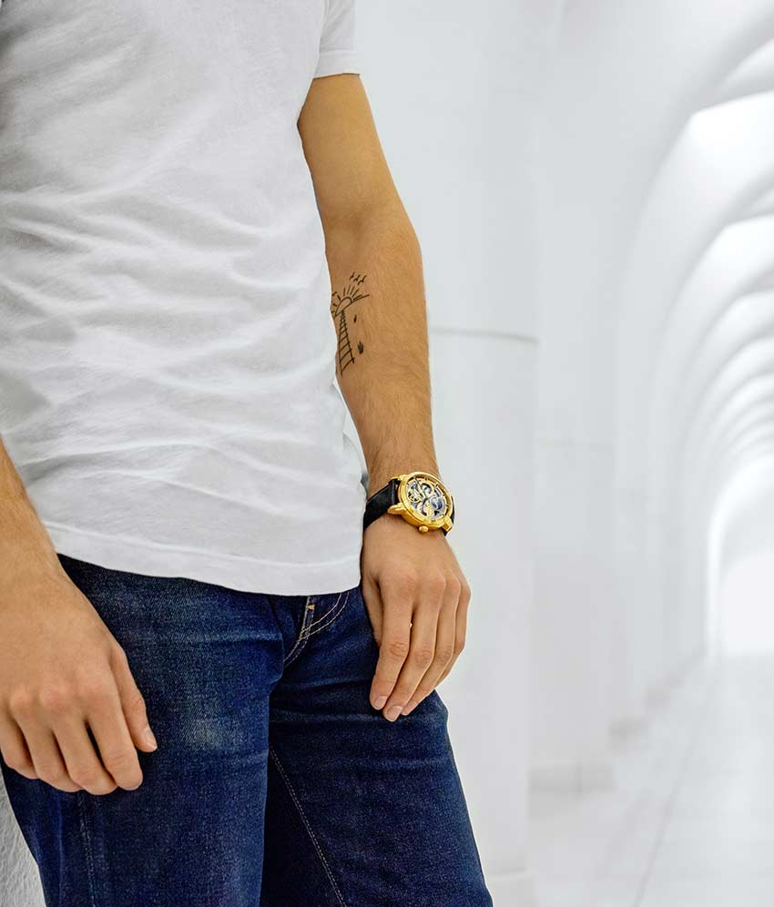 Gold Dial / Gold Case / Black Band