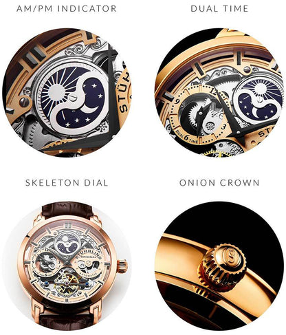 Rose Dial / Rose Case / Brown Band