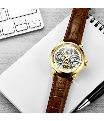 Gold Dial / Gold Case / Brown Band