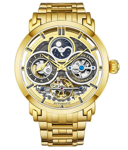 Stunning Gold Combo Skeletons Duo with Signature Pen and Stud Earring