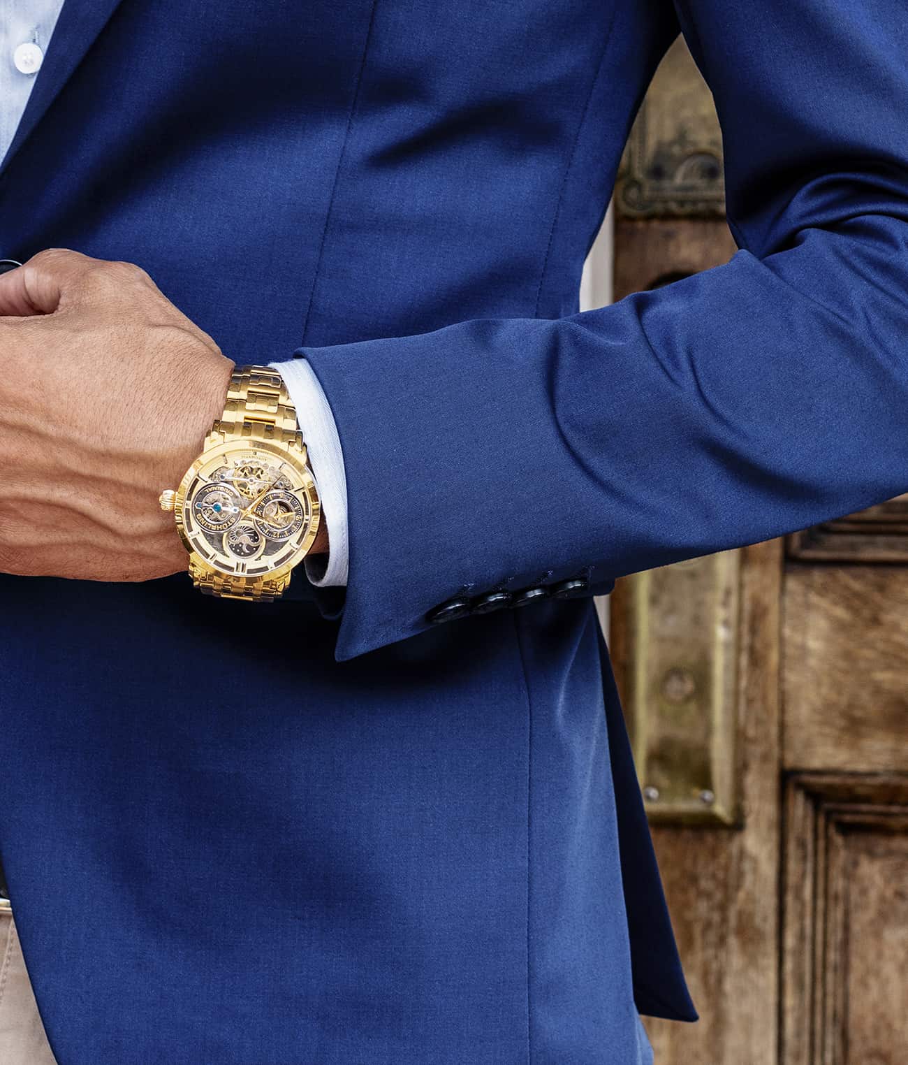 Stunning Gold Combo Skeletons Duo with Signature Pen and Stud Earring