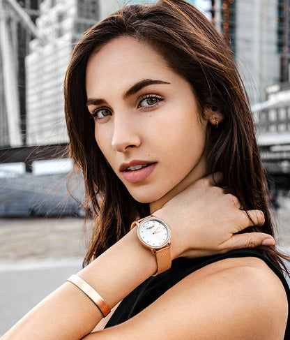 White Dial / Rose Case / Rose Band